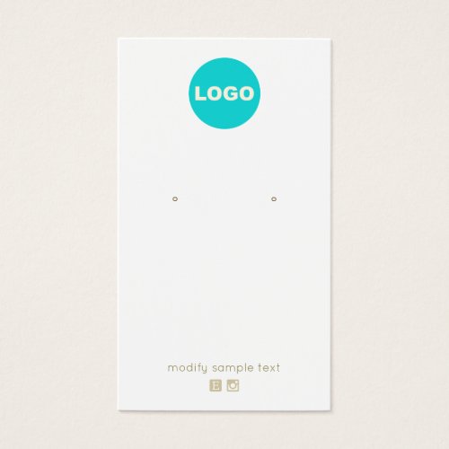 Customize With Your Logo Earring Display Card