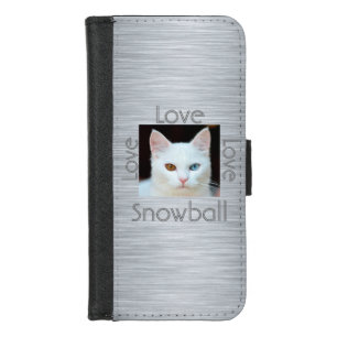 Customize With Your Pet Cat Photo and Name iPhone 8/7 Wallet Case