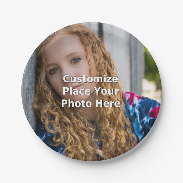 Customize With Your Photo Paper Plates (Front)