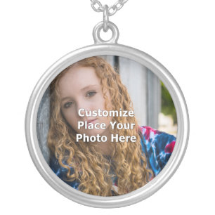 Customize With Your Photo Silver Plated Necklace