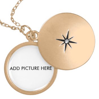 Customize  With Your Picture Silver Gold Plated Gold Plated Necklace by Lighthouse_Route at Zazzle