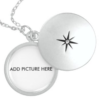 Customize  With Your Picture Sterling Silver Locket Necklace by Lighthouse_Route at Zazzle