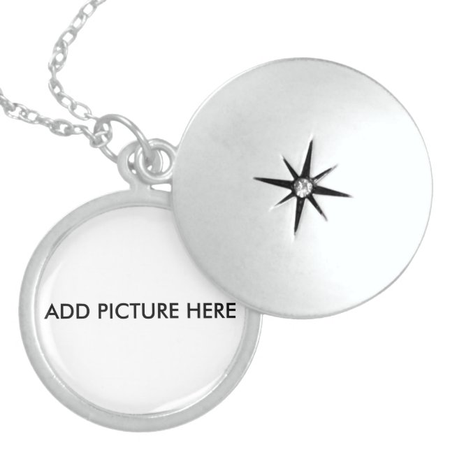 Customize  With your Picture sterling silver Locket Necklace (Front)