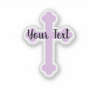 Customize with your Text Cross Sticker
