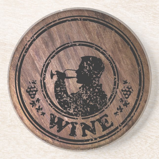 Customize Wood and Wine Coaster (Front)