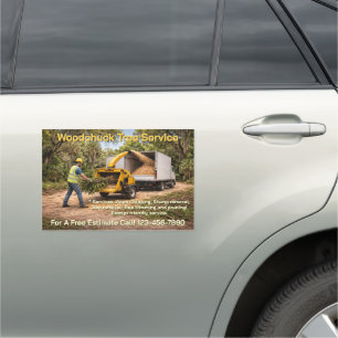Customize Wood Chipping Business Down South Truck  Car Magnet