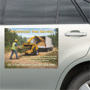 Customize Wood Chipping Business Promotional Truck Car Magnet