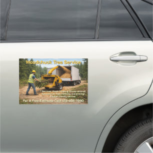 Customize Wood Chipping Business Promotional Truck Car Magnet