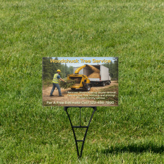 Customize Wood Chipping Business Promotional Yard Sign