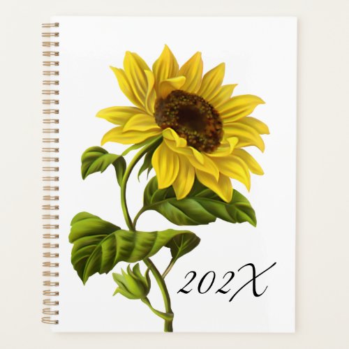 Customize Yearly Country Sunflower Date  Planner