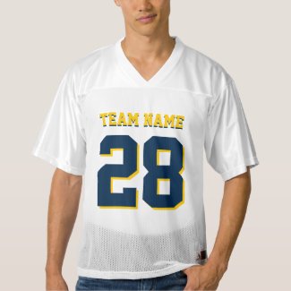Customize Yellow and Blue Football Sports Jersey