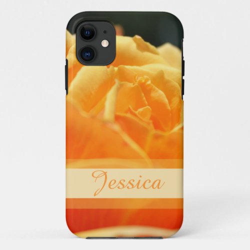 Customize yellow rose flower iPhone case iPhone 11 Case