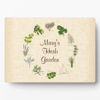 Customize Your 5 X 7 Herb Garden Plaque by pomegranate_gallery at Zazzle