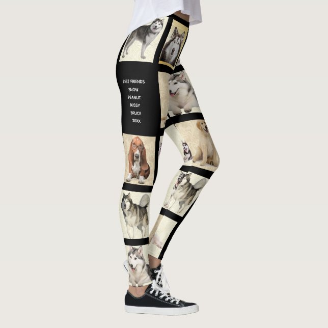 Customize Your 9 Photo Template Pets Dog Leggings (Right)