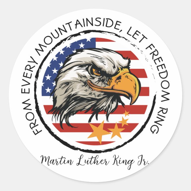 Customize your American Eagle design Coffee Mug Classic Round Sticker (Front)