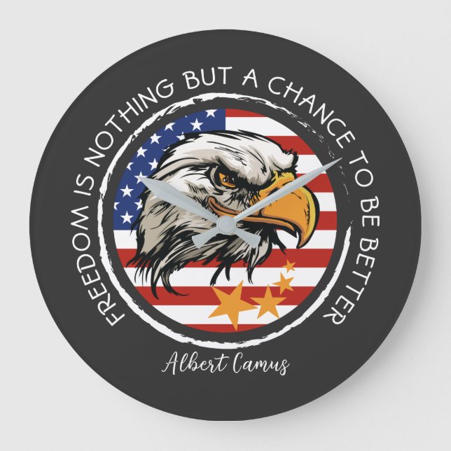 Customize your American Eagle design Large Clock (Front)