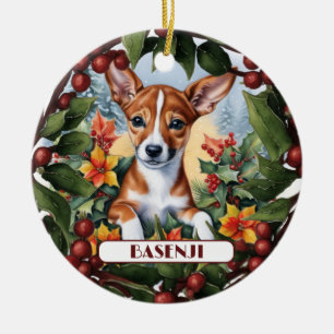 Customize Your Basenji Christmas Ornament