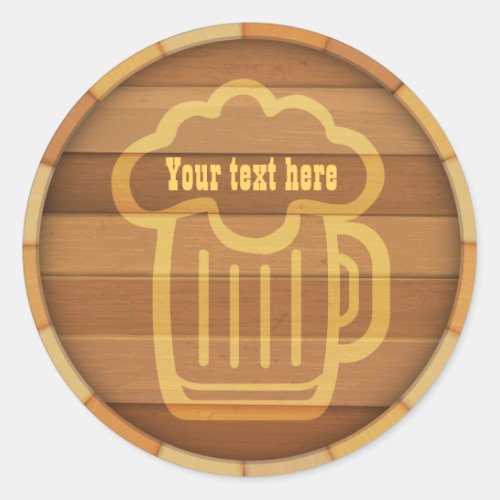 Customize Your Beer Classic Round Sticker