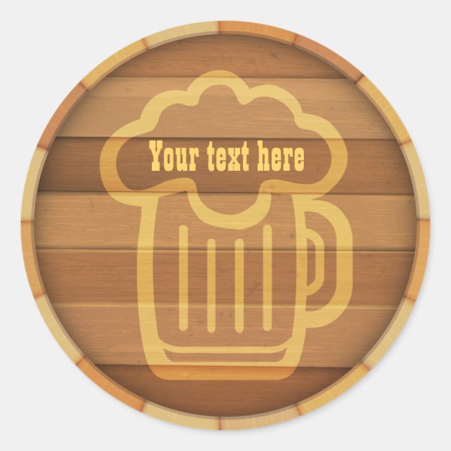 Customize Your Beer Classic Round Sticker (Front)