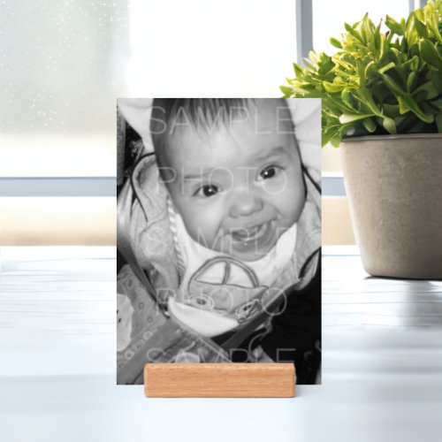 Customize Your Black and White photo 2 sided  Holder