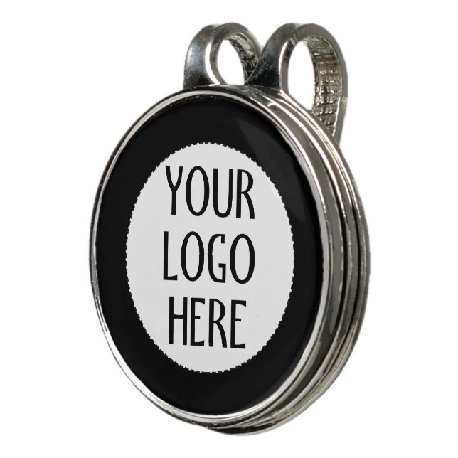 Customize Your Black White company logo Golf Hat Clip (3/4)