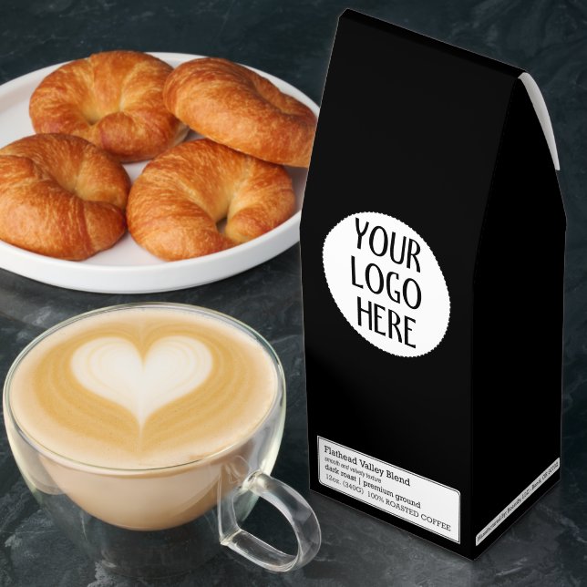 Customize Your Black White company logo Roasted Coffee (Breakfast)