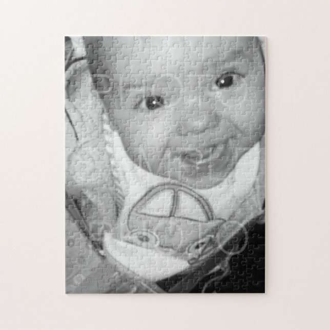 Customize Your Black White photo Jigsaw Puzzle (Vertical)
