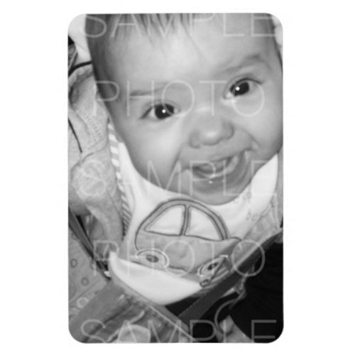Customize Your Black White photo Magnet