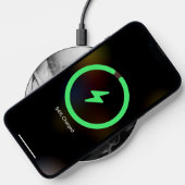 Customize Your Black White photo Monogram Wireless Charger (Phone)