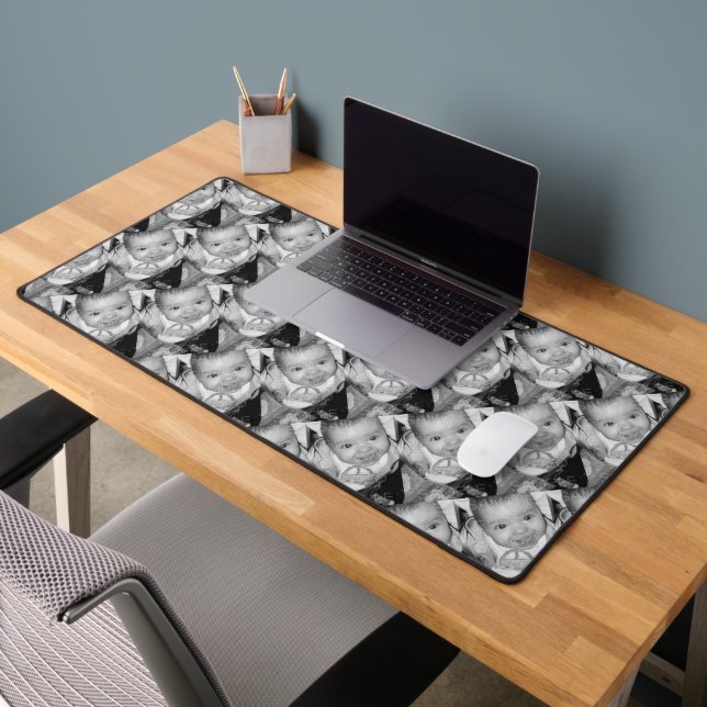 Customize Your Black White photo pattern Desk Mat (Office 2)