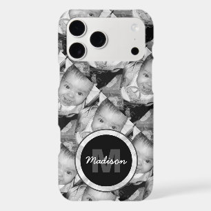 Customize Your Black White photo pattern Monogram iPhone 17 Pro Max Case