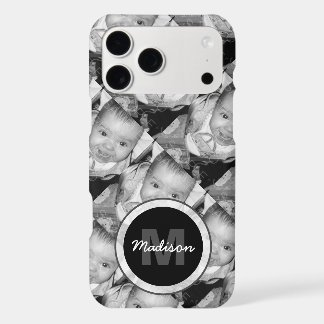 Customize Your Black White photo pattern Monogram iPhone 17 Pro Max Case
