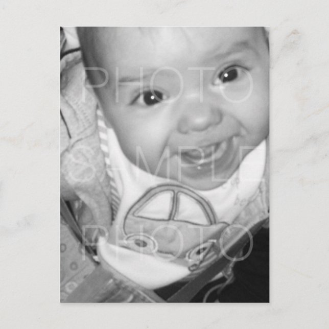 Customize Your Black White photo Postcard (Front)