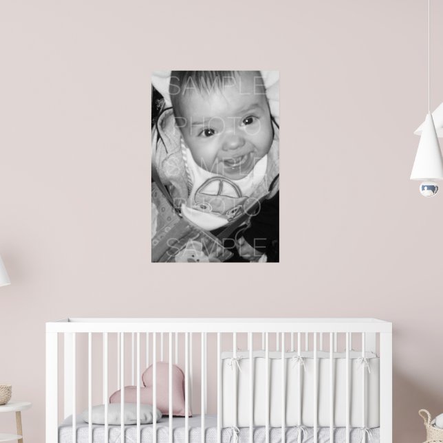 Customize Your Black White photo Poster (Nursery 2)