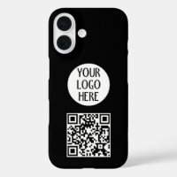 Customize Your Black White QR code company logo 