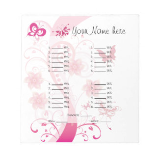Customize Your Bunco Sheet/Card Notepad