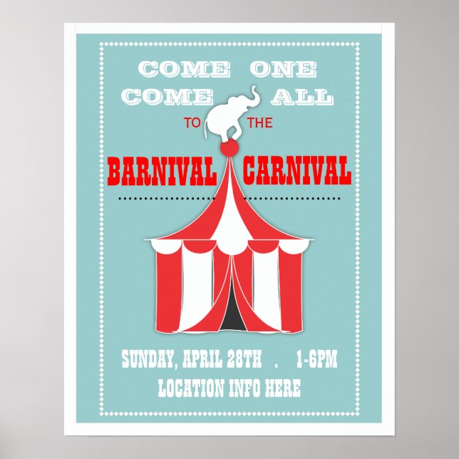 Customize Your Carnival Event Poster (Front)