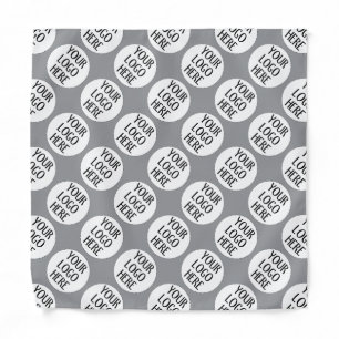 Customize Your company logo pattern Gray Bandana