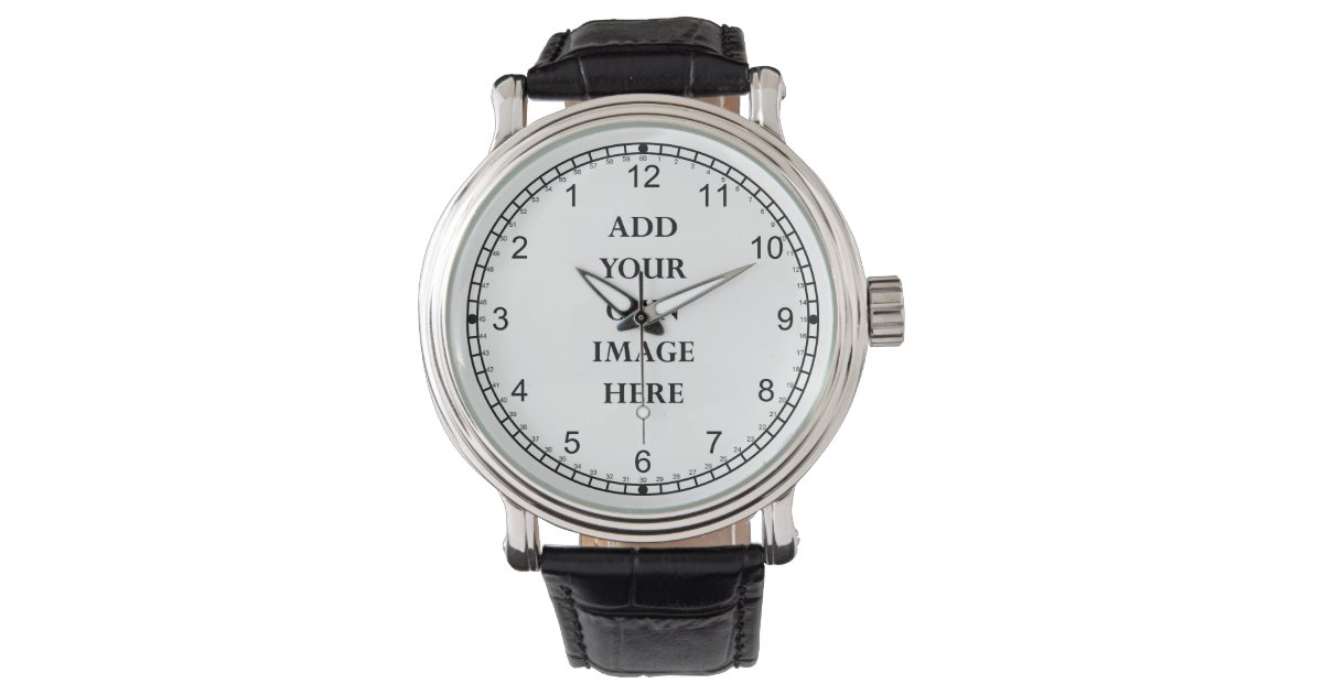 customize your crazy backwards watch portrait | Zazzle