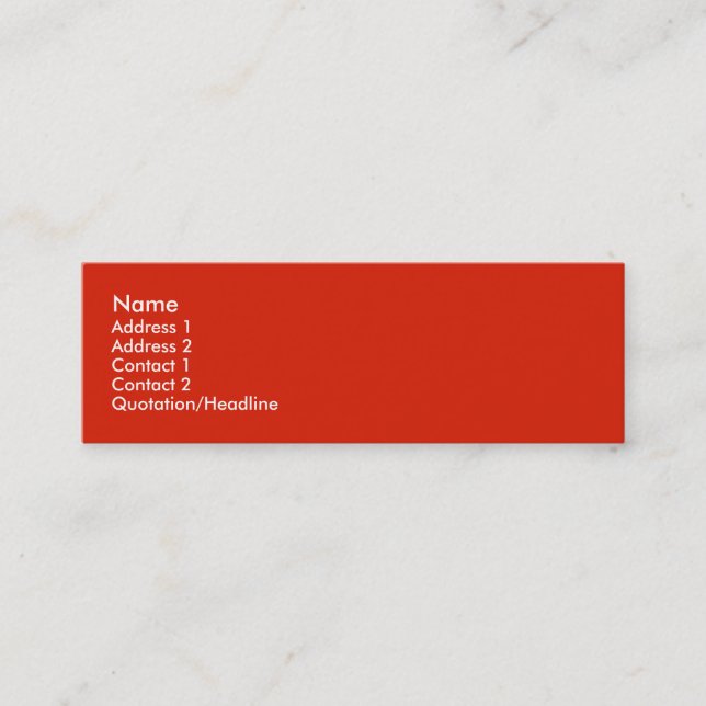 Customize Your Dannebrog! Mini Business Card (Front)