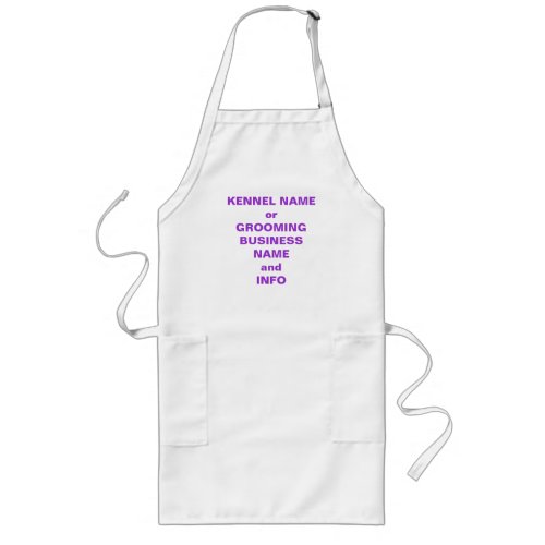 CUSTOMIZE YOUR GROOMING APRON