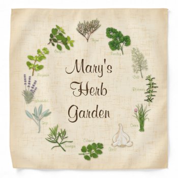 Customize Your Herb Garden Bandana by pomegranate_gallery at Zazzle