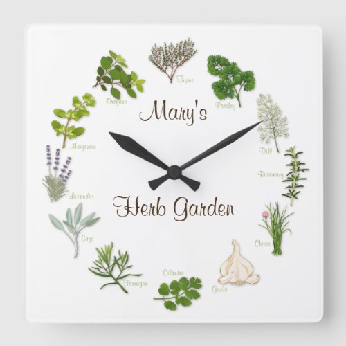 Customize Your Herb Garden Clock