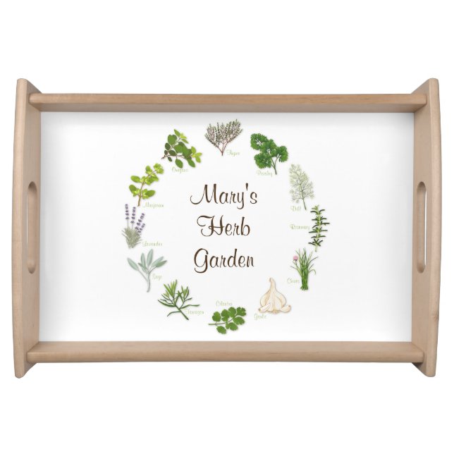 Customize Your Herb Garden  Serving Tray (Front)