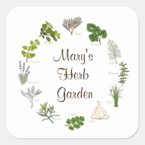 Customize Your Herb Garden Sticker