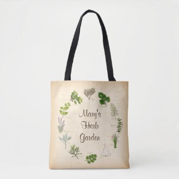 Customize Your Herb Garden Tote Bag by pomegranate_gallery at Zazzle