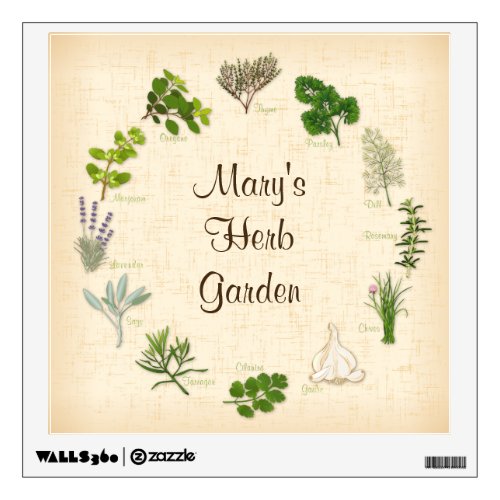 Customize Your Herb Garden Wall Decal