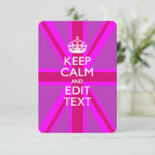 Customize Your Keep Calm Edit Text on Pink Union J (Standing Front)