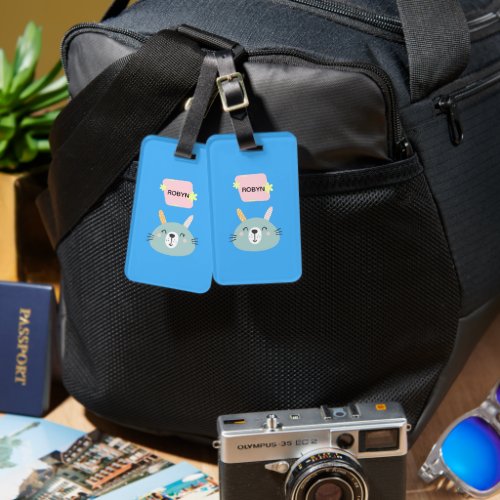 Customize your kitty luggage tag Type yr name Luggage Tag