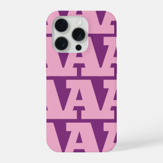 Customize Your Letter, Bold Monogram Pattern  iPhone 15 Pro Case